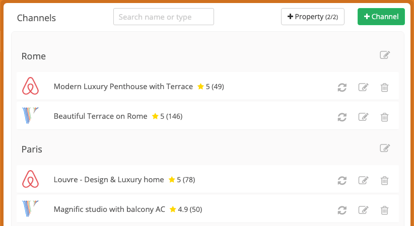 How to handle reviews for multiple properties