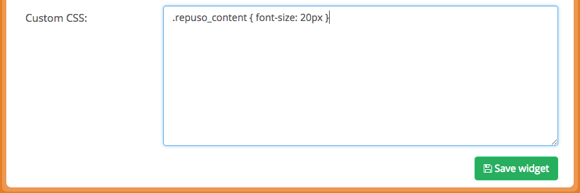 New feature: Custom CSS for widgets