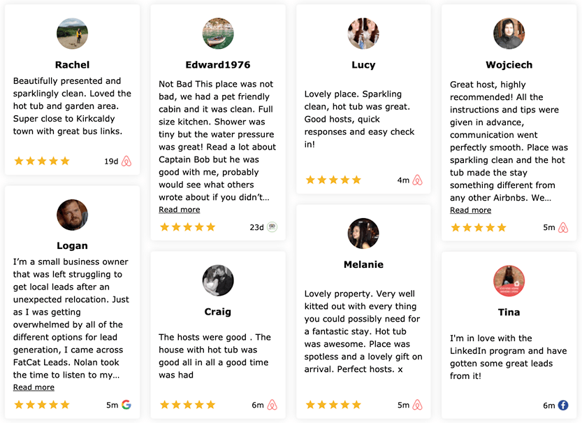 Masonry reviews widget